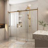 COVEY Wall To Wall Frameless Sliding Door Shower Screen Square Handle (>1400mm - 3 Panels)