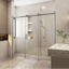COVEY Wall To Wall Frameless Sliding Door Shower Screen Square Handle (>1400mm - 3 Panels)