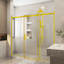 COVEY Wall To Wall Frameless Sliding Door Shower Screen Square Handle (>1400mm - 3 Panels)