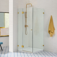 COVEY Wall To Wall L-Shape Square Frameless Pivot Hinge Door Shower Screen