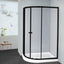 COVEY Wall To Wall Semi-Framed Curved Sliding Door Shower Screen