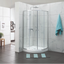 COVEY Wall To Wall Semi-Framed Curved Sliding Door Shower Screen