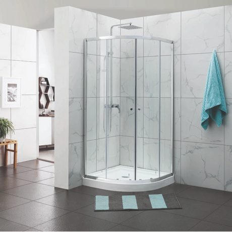COVEY Wall To Wall Semi-Framed Curved Sliding Door Shower Screen