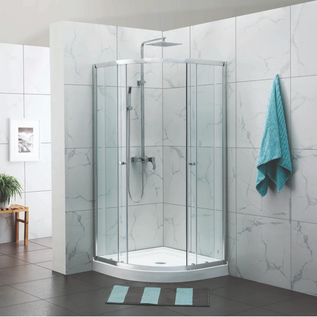 COVEY Wall To Wall Semi-Framed Curved Sliding Door Shower Screen