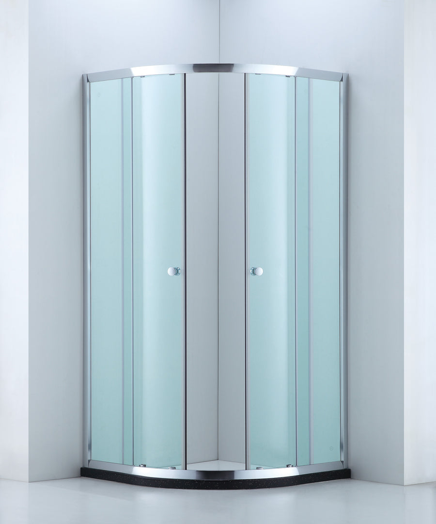 COVEY Wall To Wall Semi-Framed Curved Sliding Door Shower Screen