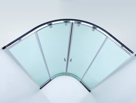 COVEY Wall To Wall Semi-Framed Curved Sliding Door Shower Screen