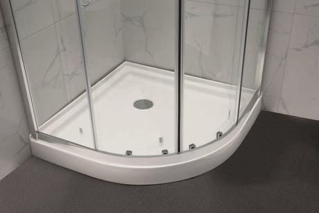 COVEY Wall To Wall Semi-Framed Curved Sliding Door Shower Screen