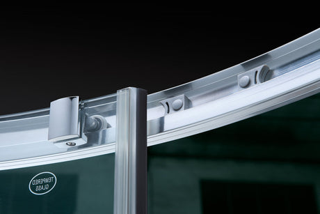 COVEY Wall To Wall Semi-Framed Curved Sliding Door Shower Screen