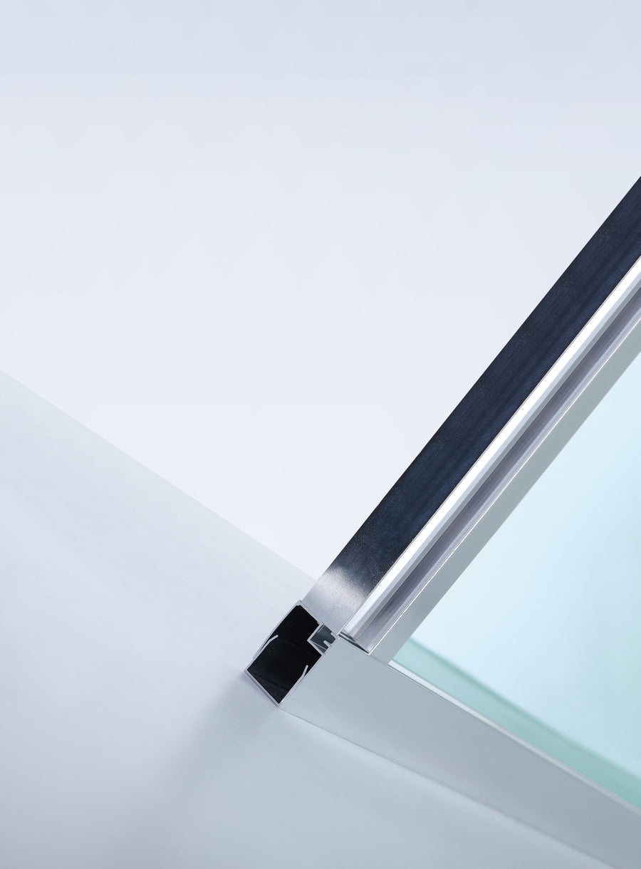 COVEY Wall To Wall Semi-Framed Curved Sliding Door Shower Screen