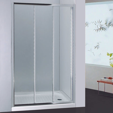 COVEY Wall To Wall Semi-Framed Triple Sliding Door With 3 Panels Shower Screen