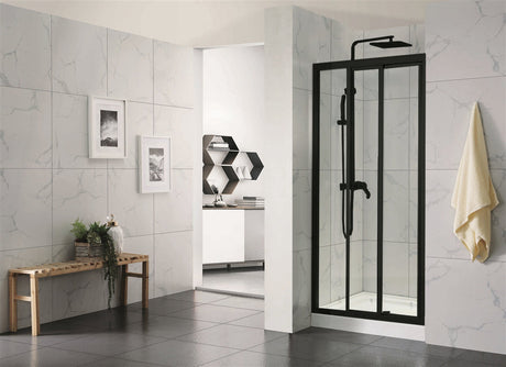 COVEY Wall To Wall Semi-Framed Triple Sliding Door With 3 Panels Shower Screen