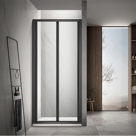 COVEY Wall to Wall Semi-Frameless Bi-Fold Swing Door Shower Screen