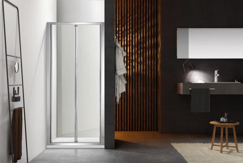 COVEY Wall to Wall Semi-Frameless Bi-Fold Swing Door Shower Screen