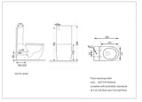 Cera Rimless Back To Wall Toilet Suite (Gloss White)