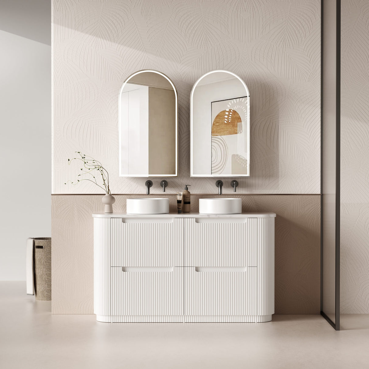 CURVA Floor Stading Curve Vanity Matte White (All Sizes)