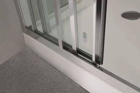 COVEY Wall To Wall Semi-Framed Triple Sliding Door With 3 Panels Shower Screen
