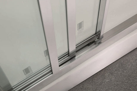 COVEY Wall To Wall Semi-Framed Triple Sliding Door With 3 Panels Shower Screen