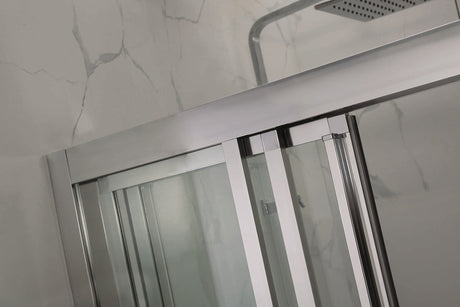 COVEY Wall To Wall Semi-Framed Triple Sliding Door With 3 Panels Shower Screen