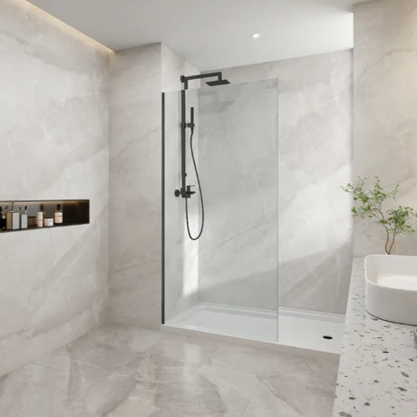 COVEY Frameless Walk-In Single Panel Clear Shower Screen (U Channel)