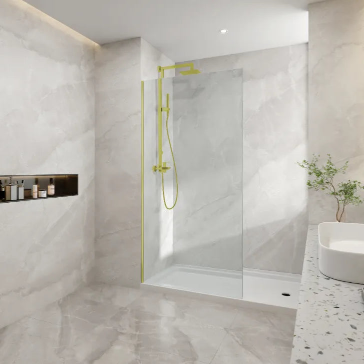 COVEY Frameless Walk-In Single Panel Clear Shower Screen (U Channel)