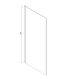 COVEY Frameless Walk-in Gradient Glass Single Fixed Panel With Wall Channel (Matte Black)