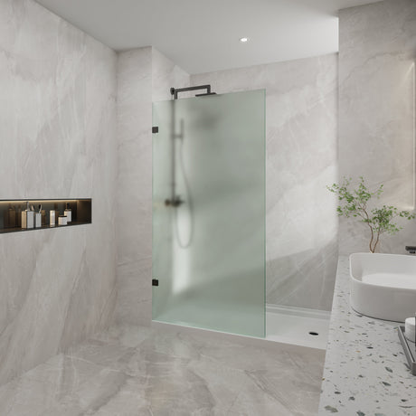 COVEY Frameless Walk-in Single Panel Frosted/ Matralux Shower Screen