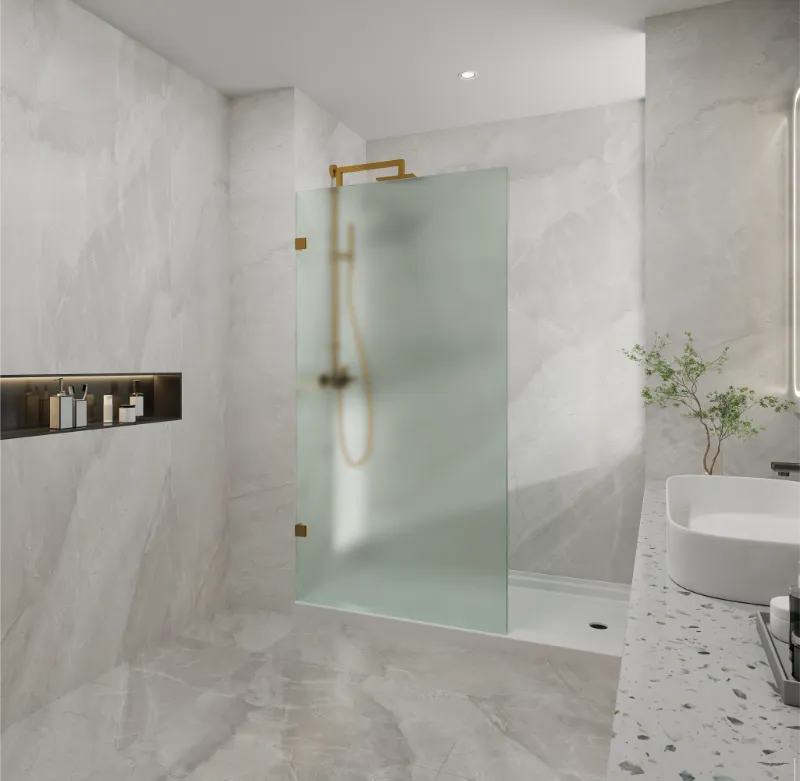 COVEY Frameless Walk-in Single Panel Frosted/ Matralux Shower Screen