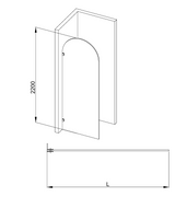 COVEY Frameless Walk-in Single Panel Top Arch Clear Glass Shower Screen