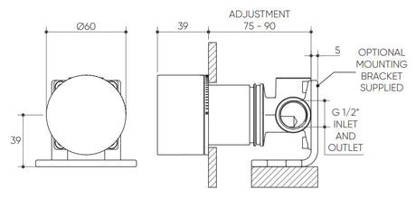 Cahya Wall Progressive Mixer Lead Free drawing