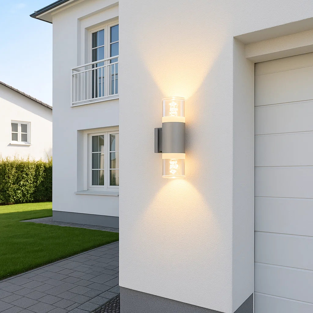 Calgary Exterior Wall Light Silver IP54