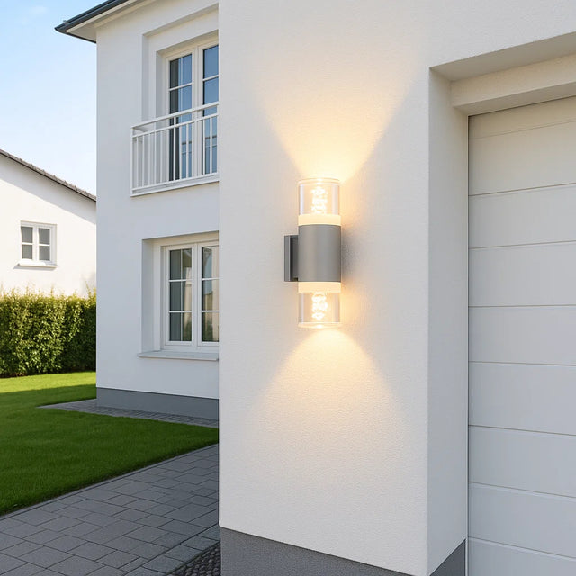 Calgary Exterior Wall Light Silver IP54