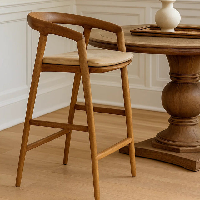 Cali Counter Stool - Seat Cushion - PU Durable - Light Khaki