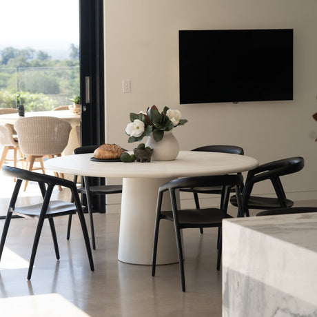 Cali Solid Ash Wood Dining Chair -Black