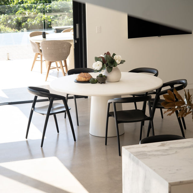 Cali Solid Ash Wood Dining Chair -Black