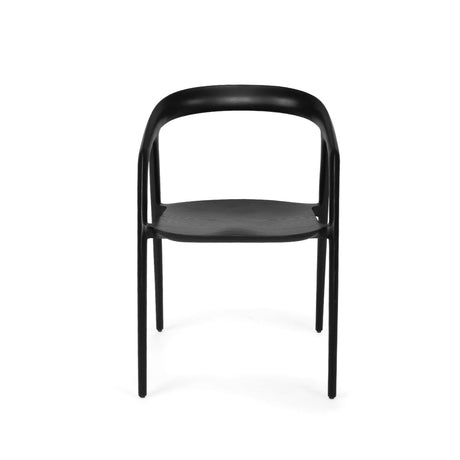 Cali Solid Ash Wood Dining Chair -Black