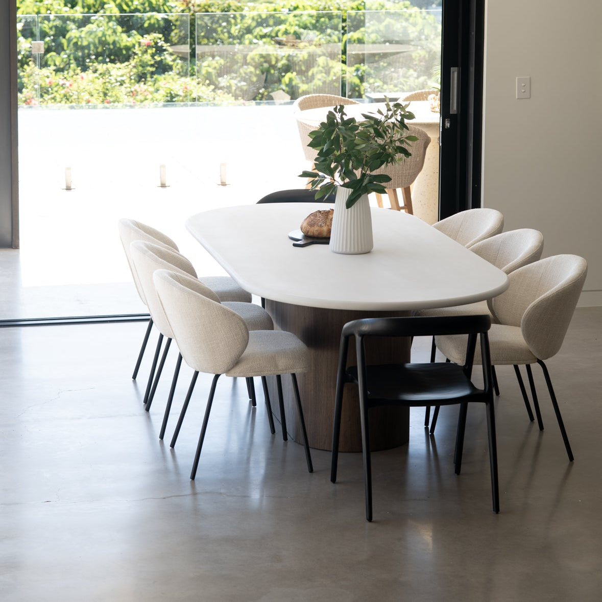 Cali Solid Ash Wood Dining Chair -Black