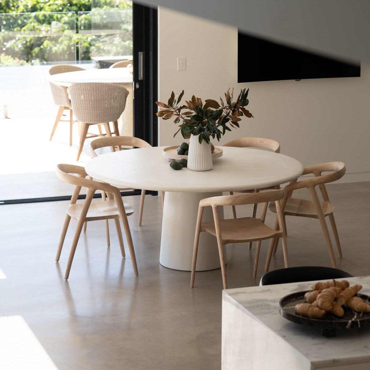 Cali Solid Ash Wood Dining Chair -Natural