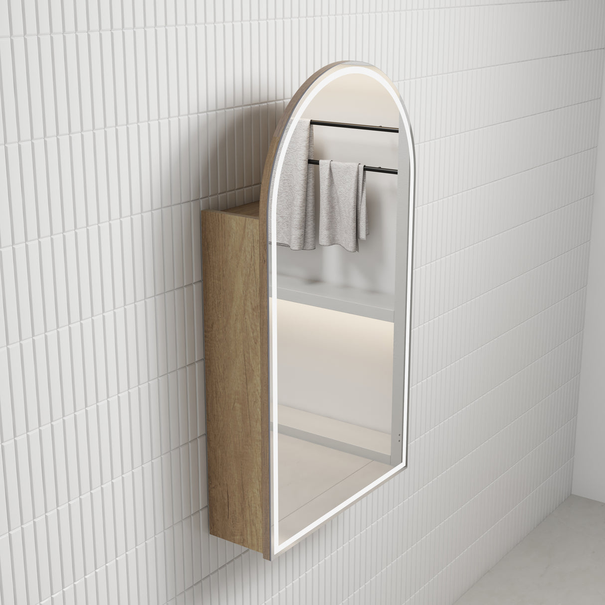 AULIC Canterbury Shaving Cabinet (with Front-Lit LED)-500mmW