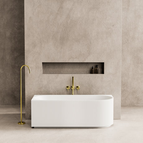 Capri Back to Wall Bathtub (LeftCorner/ Gloss White/Matte White) (1500/1700mm)