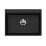 Carysil Black Single Bowl Granite Stone Kitchen Sink Top/Under Mount 680 x 500 x 220mm