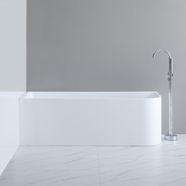 Casey Corner Back to Wall Bathtub (Left Corner/Matte White) (1500/1700mm)