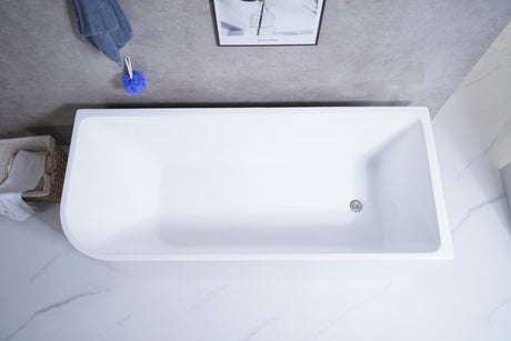 Casey Corner Back to Wall Bathtub (Left Corner/Matte White) (1500/1700mm)