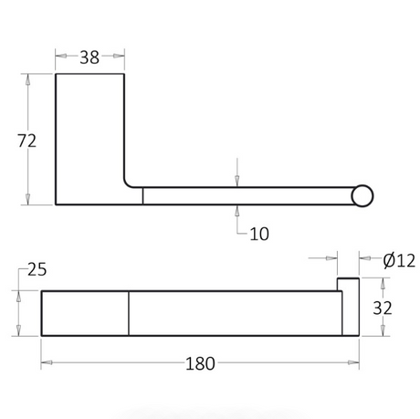 Ceram Toilet Roll Holder - Technical Drawing