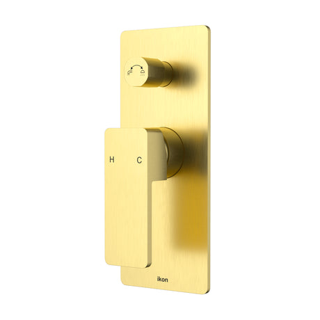 Ceram Wall Mixer with Diverter Brushed Gold