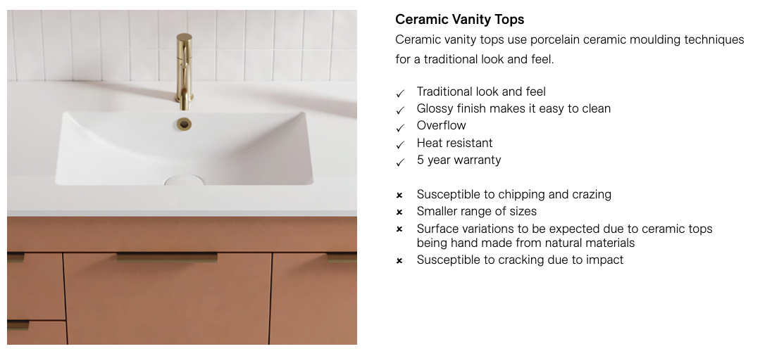 Timberline NEVADA Classic Wall Hung Vanity (All Sizes)