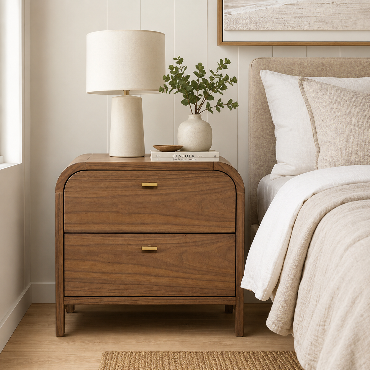 Chisholm Bedside Table - Walnut