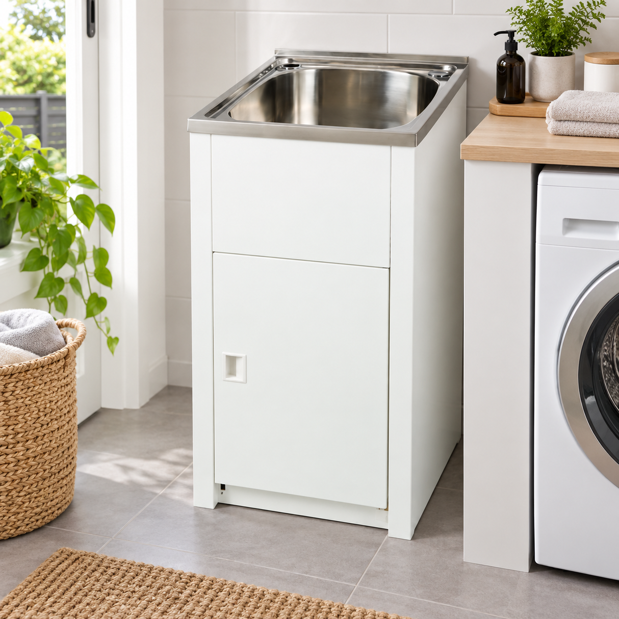 18.5L Stainless Laundry Tub and Cabinet (305x505x870)