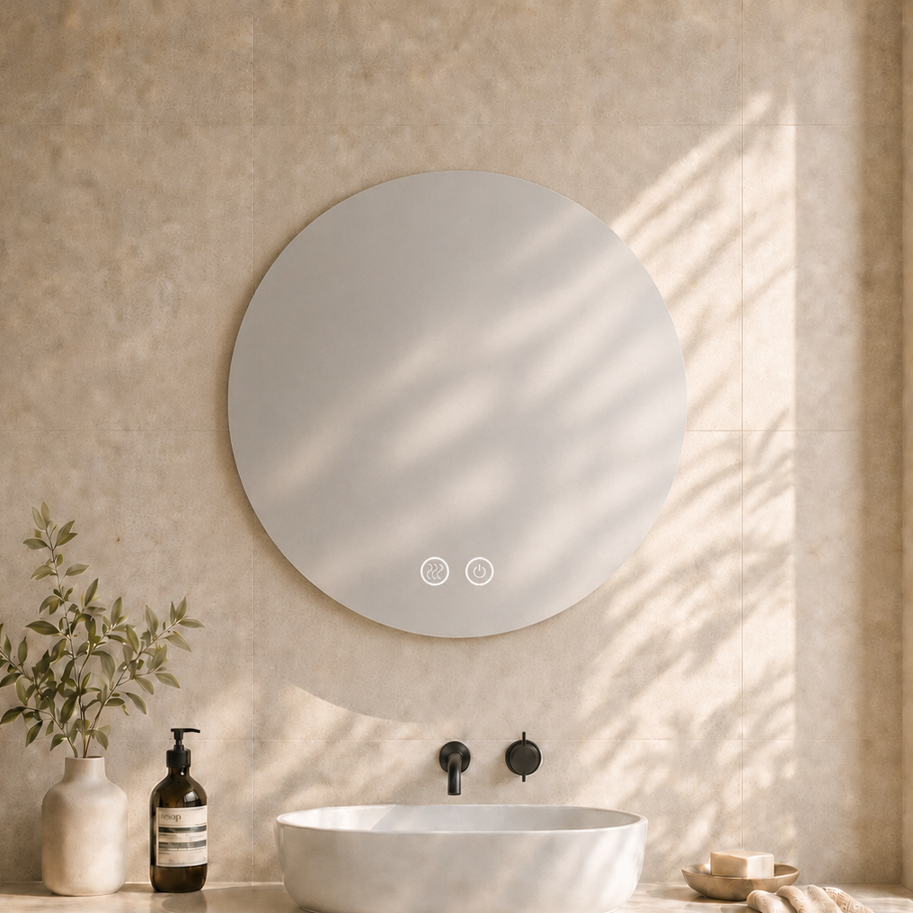 RIVA R4 Back-Lit LED Round Frameless Mirror 600/800mm