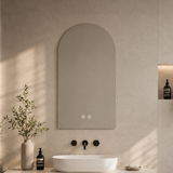 RIVA AR1 Backlit LED Arch Frameless Mirror 800/900mm