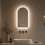 RIVA AR1 Backlit LED Arch Frameless Mirror 800/900mm